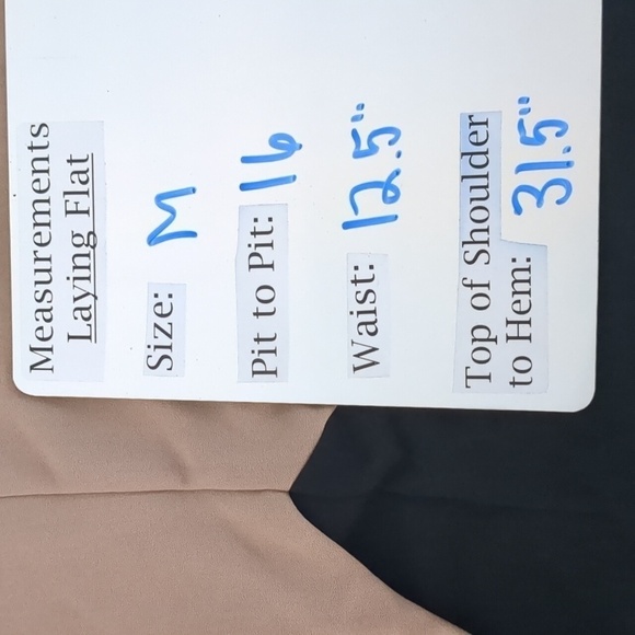 Windsor Tan and Black Color Block Long Sleeve V Neck Mini Dress size Medium - Picture 7 of 7